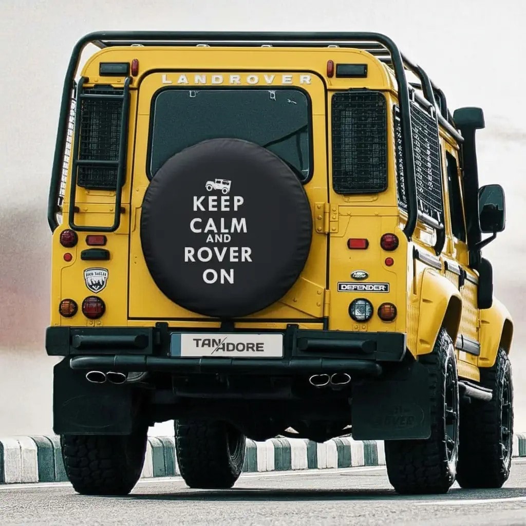 Keep Calm And Rover On Spare Wheel Tire Cover